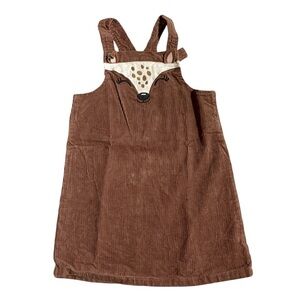 Children’s‎ place girls 5 Y corduroy fox overall dress